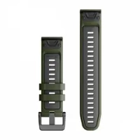 QuickFit 22mm Moss/Graphite  Silicone watch band
