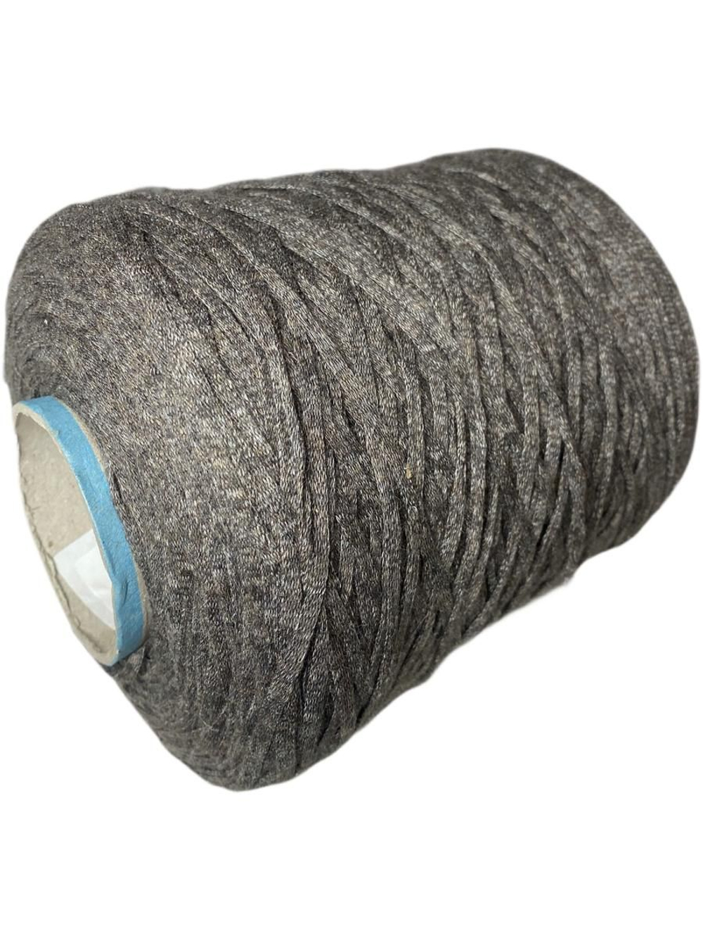 Пряжа для вязания на бобине 650г (Италия)100% ленточный хлопок 100г-150м.цв серо-коричневый