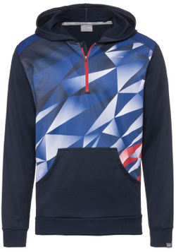 Мужская теннисная кофта Head Medley Hoodie M - royal blue/red