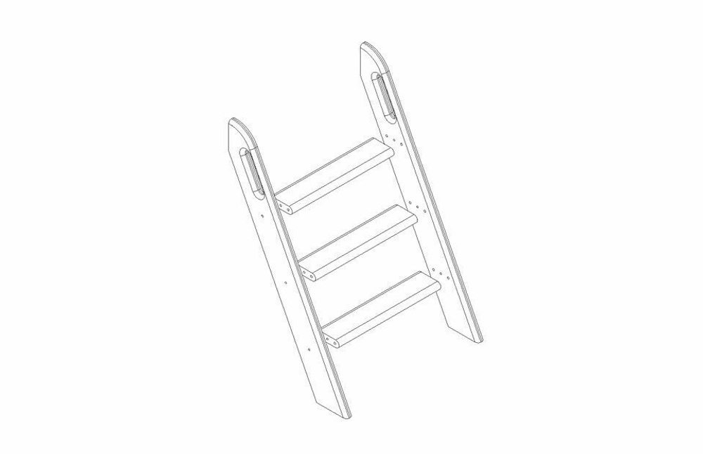 Пакет № 14 Наклонная лестница для низкой кровати