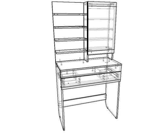 Стол туалетный ДЕПО-5 правый