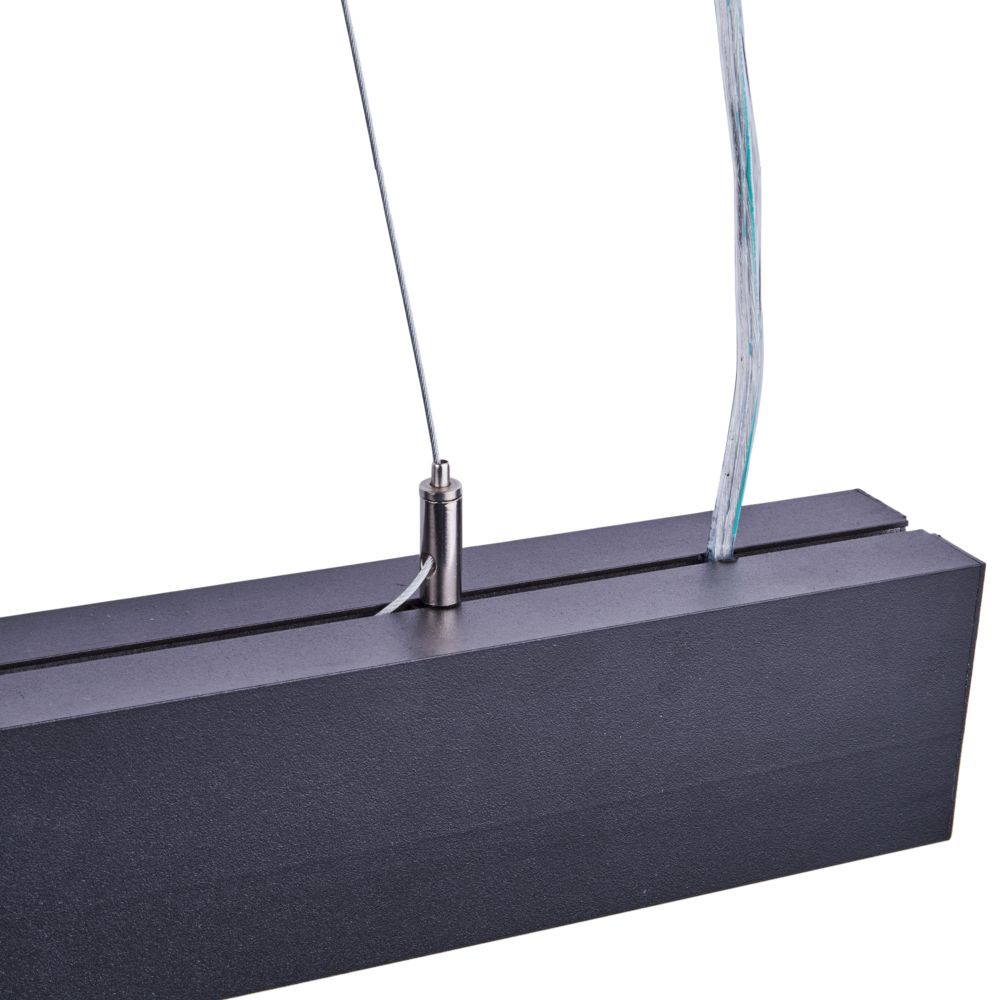 ULO-K10D 25W-4000K-L100 IP40 BLACK Светильник линейный светодиодный подвесной. Белый свет 4000K. 2800Лм. Алюминий. Цвет черный. TM Uniel