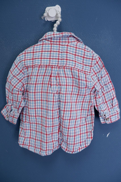 Рубашка Premaman в клетку на 9 месяцев