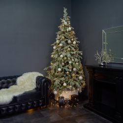 ULD-S40000-4000-DGA WARM WHITE IP20 DEW Гирлянда светодиодная Роса. 400м. 4000 светодиодов. Теплый белый свет. Провод зеленый. ТМ Uniel