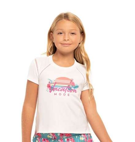 Футболка для девочки Lucky in Love Novelty On Vacay - multicolor