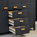 Шкаф деревянный 3 двери 3 ящика Мадейра из массива сосны