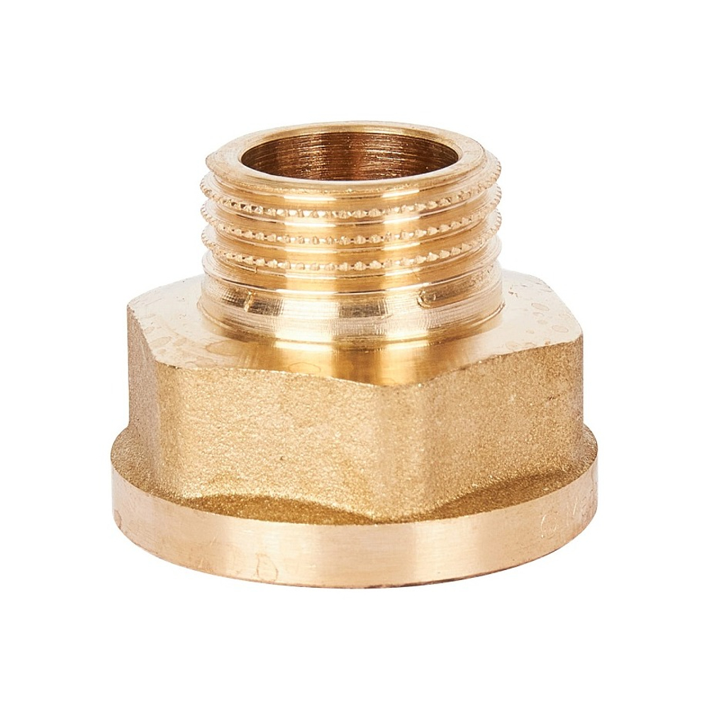 Переход с внутренней резьбы на наружную под ключ STOUT SFT 0072 - 3/4" x 1/2" (латунь без покрытия)