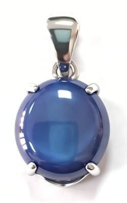 Ювелирная подвеска из серебра 925 пробы,вставка сапфир звездчатый.