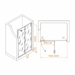Душевая дверь RGW Stilvoll SV-004Gr 120 353200412-110 стекло прозрачное/профиль серый