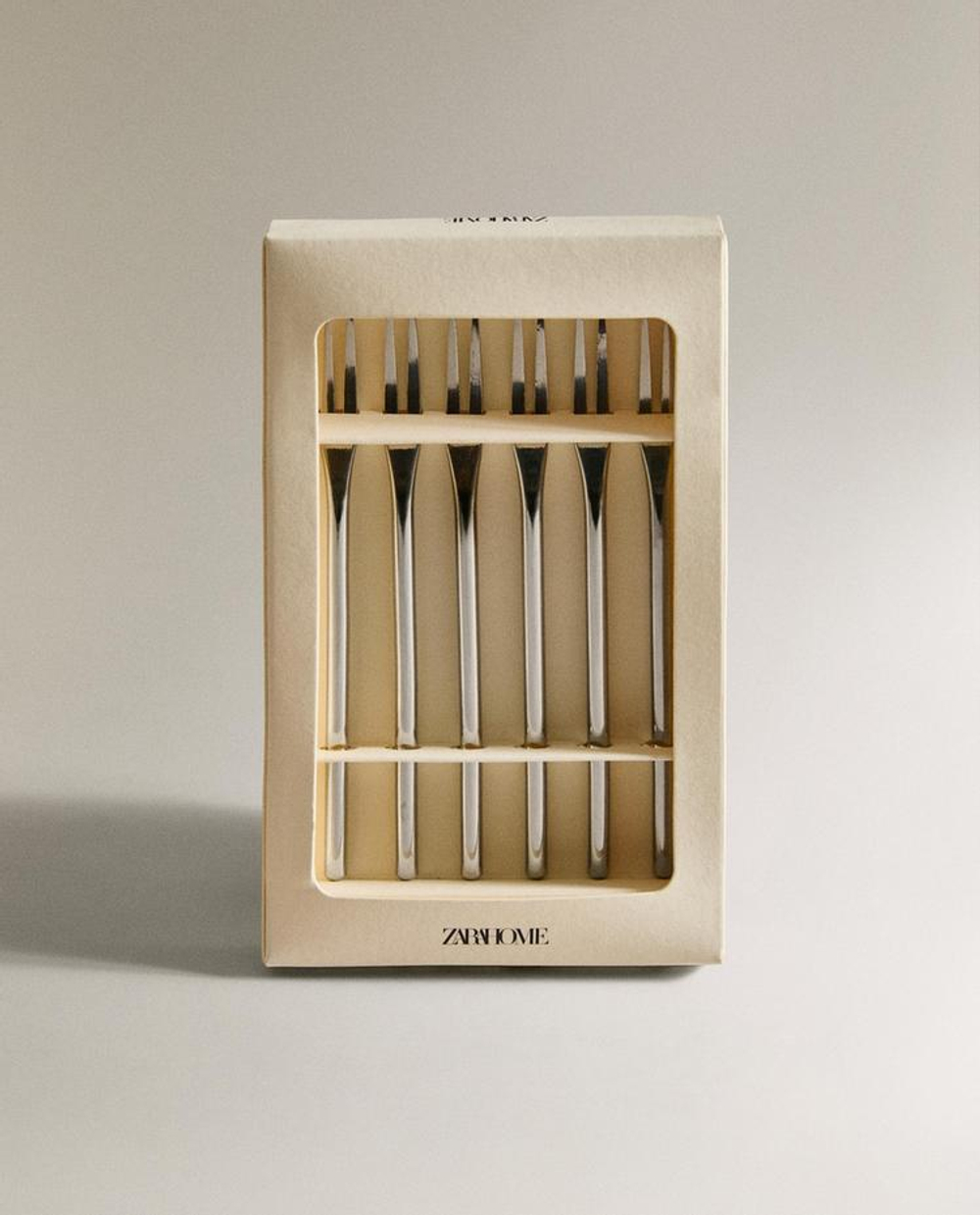 ZARA HOME НАБОР ВИЛОК (6 ШТ.), СТАЛЬНОЙ СЕРЫЙ