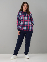 Костюм с брюками КБ-77/клеткасерая-малина