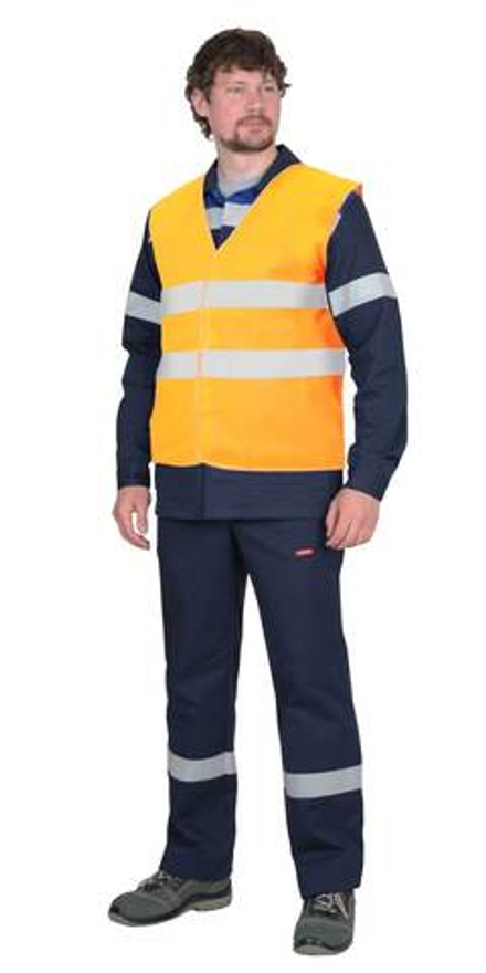 Жилет сигнальный класс 1, 2 СОП (трик.100 гр/м2) оранжевый