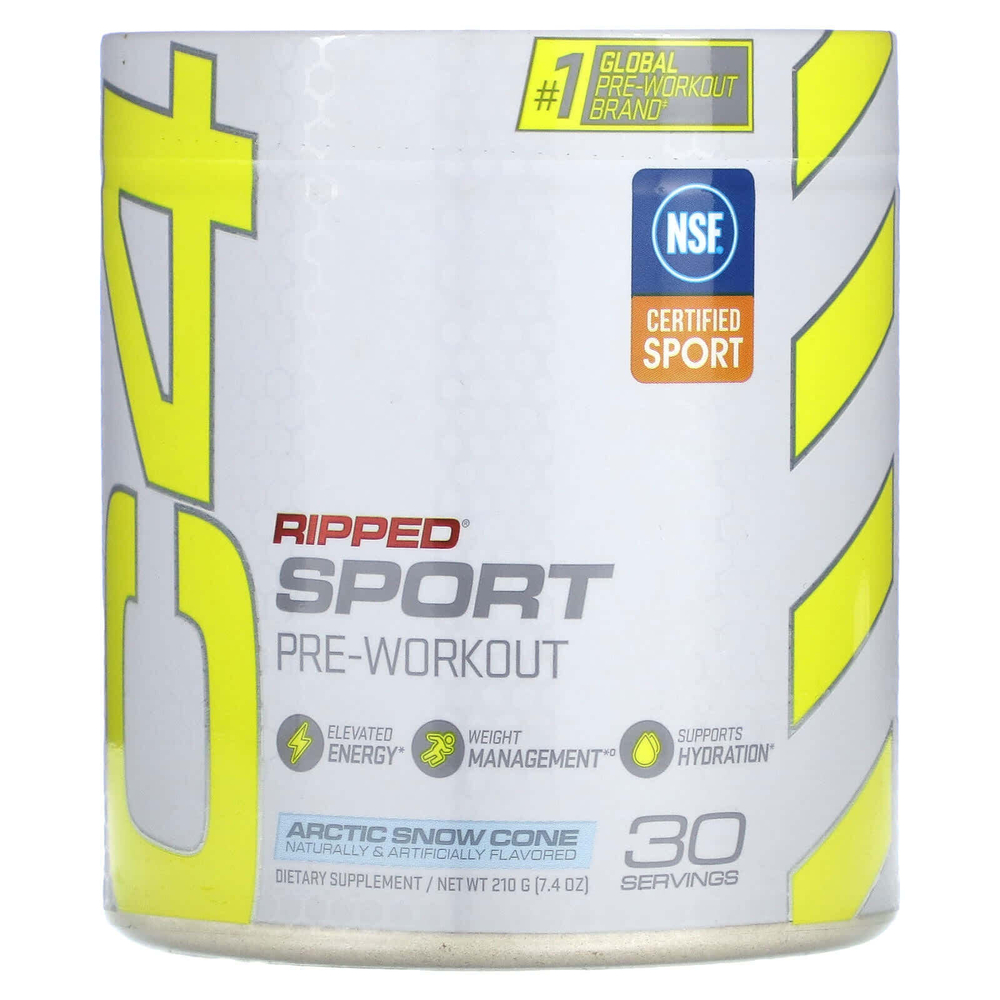 C4 / Cellucor, C4 Sport Ripped, предтренировочный комплекс, арктический снежный шип, 210 г (7,4 унции)