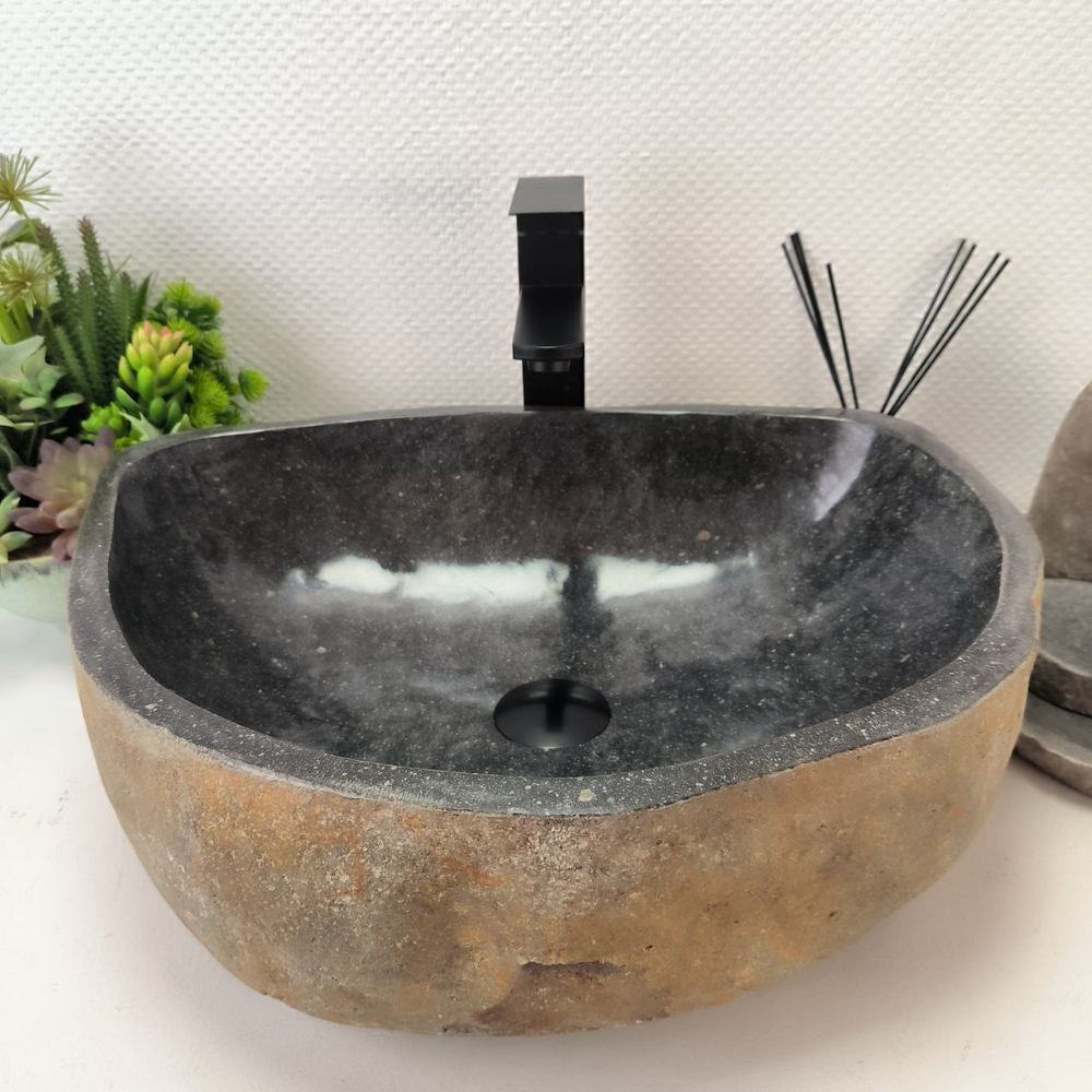 Раковина из речного камня RS-63427 (51*40*16) 0123