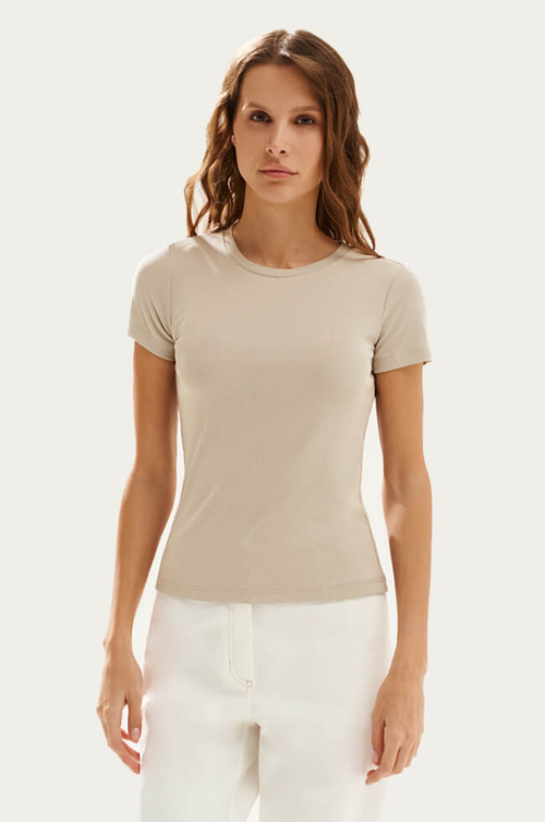 23512 Футболка женская (светло-бежевый)