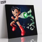 Картина для интерьера Астробой / Astro Boy на холсте, персонажи мультфильма, холст с печатью на подрамнике, на стену, Постер Плакат