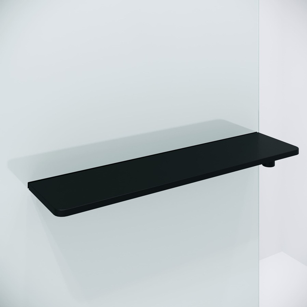 Душевая перегородка Niagara Nova NG-582-12BLACK (120х200) черный матовый,стекло белый градиент,1 место