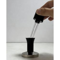 Темпер для кофе d 58 мм с иглами для темпирования нерж.+ пластик черный P.L.- Barbossa