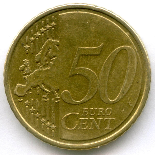 50 евроцентов 2008 год. Кипр. Регулярный выпуск. Нордик VF-XF