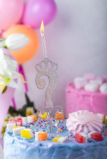 Свеча - топпер знак "?"