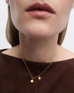 Подвеска-шарм Dice серебро 925 пробы покрытое золотом