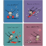 Тетрадь общая 96 листов на металлическом гребне "Добрая девочка"