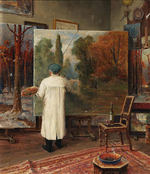 Юлиус фон Клевер в своей мастерской, Клевер Ю. Ю., картина для интерьера (репродукция) Настене.рф