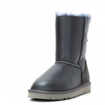 Угги Short Zip Metallic Grey