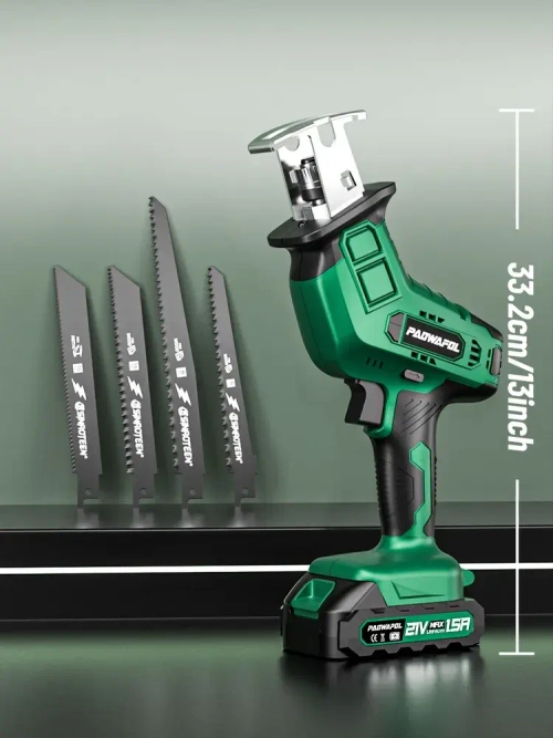 Сабельная пила аккумуляторная, 2 Батарейки 21 В , 3000 об/мин