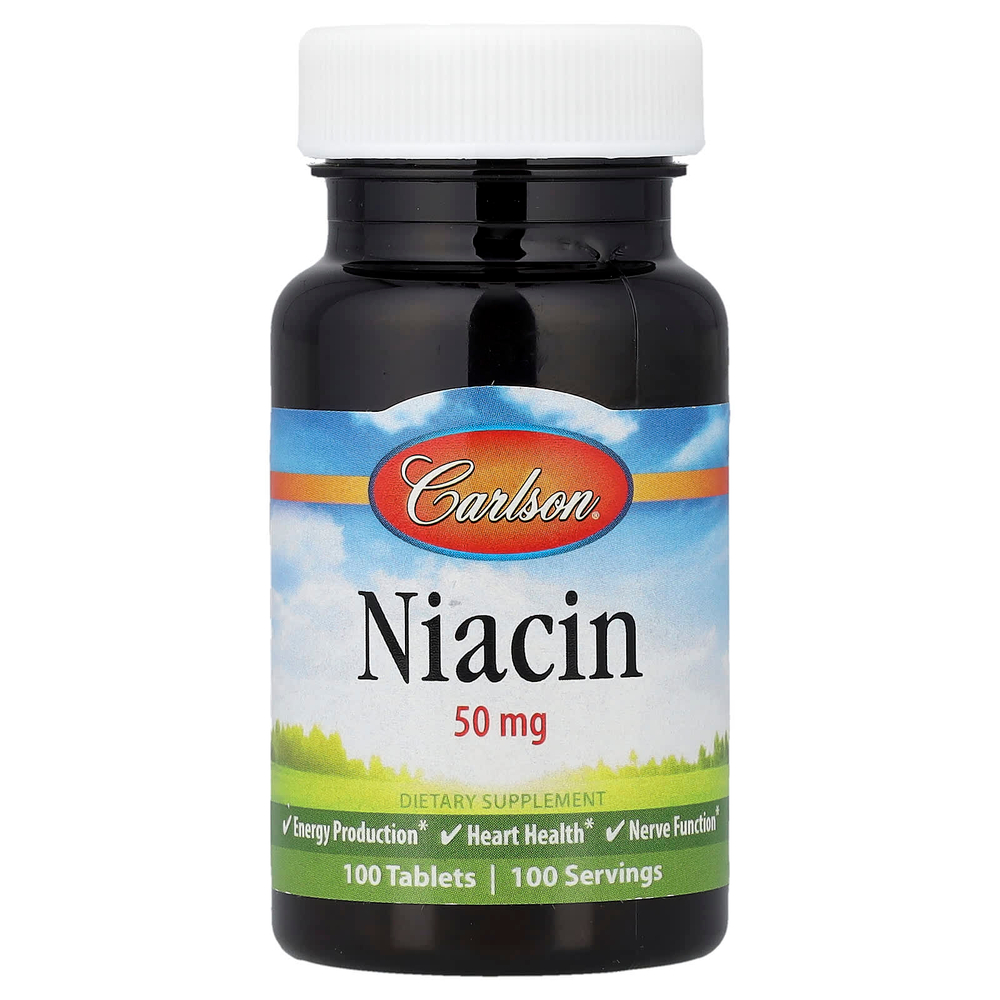 Carlson, Ниацин, 50 мг, 100 таблеток
