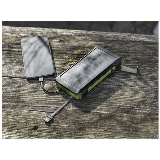 Soldy портативное зарядное устройство емкостью 10 000 мАч на солнечной батарее, с динамо-машиной, из переработанной пластмасс