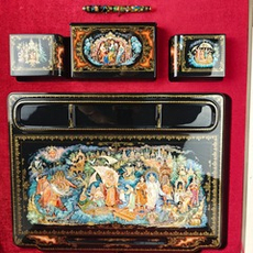 Настольный письменный набор с ручной росписью VIP