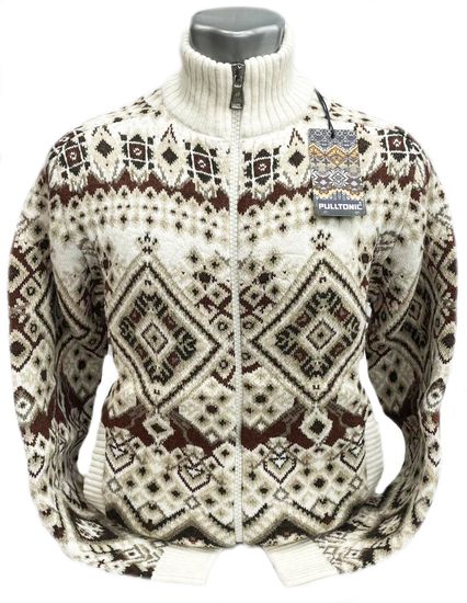 Pulltonic из шерсти и кашемира на полном замке "Русские Узоры" Размеры (50-54)