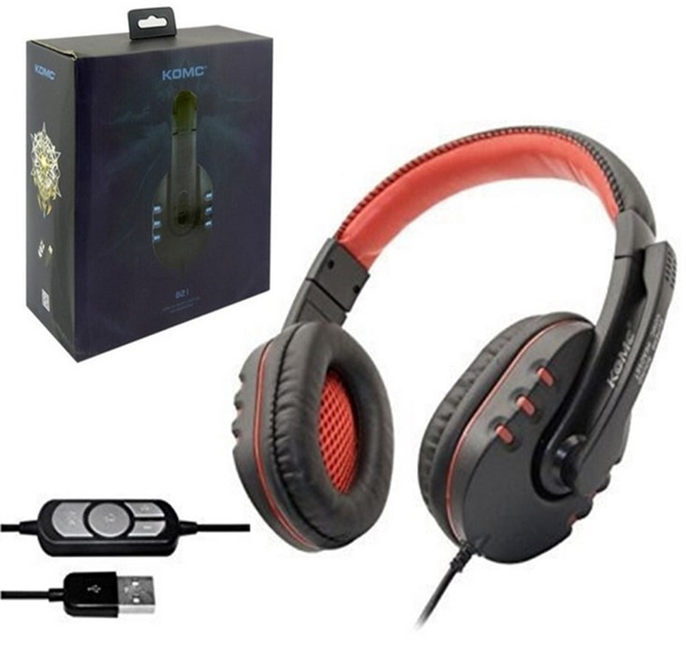 Игровые наушники KOMC B21 (черный)