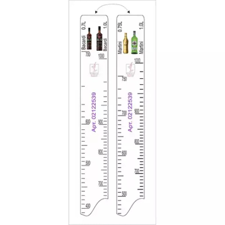 Линейка барная «Мартини» 0.75, 1л, «Бакарди» 0.75, 1л