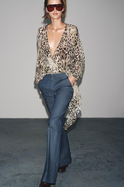 ZARA БРЮКИ В СТИЛЕ МИНИМАЛ — ZW COLLECTION, СИНИЙ