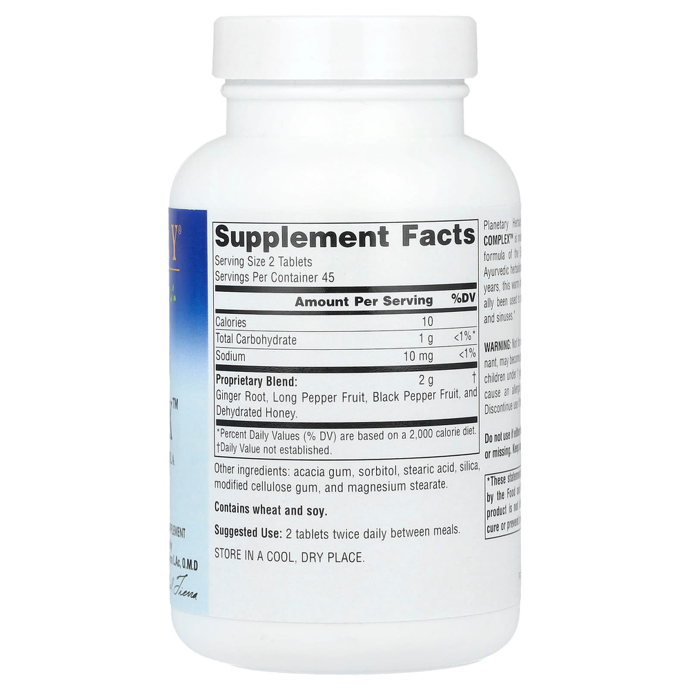 Planetary Herbals, Three Spices Sinus Complex™, 90 таблеток