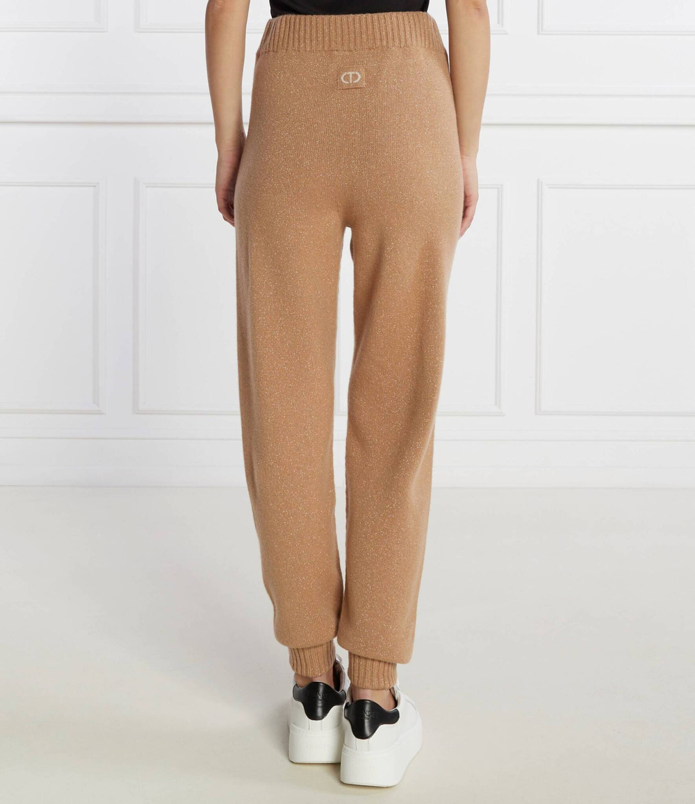 Хлопковые трикотажные штаны TWINSET - светло-коричневый(232TT3201)