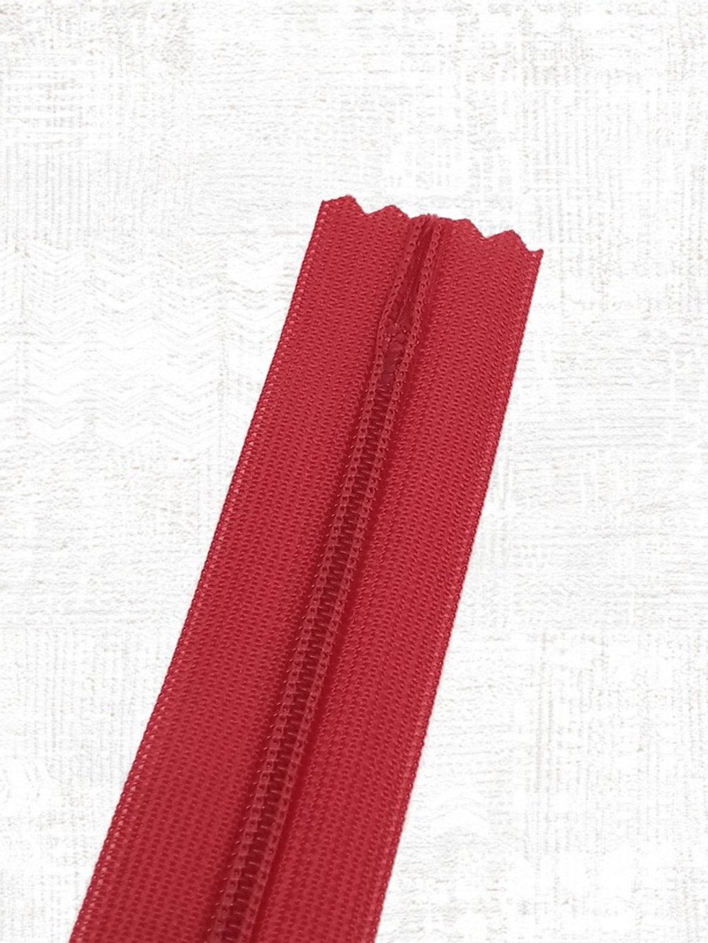 Молния потайная неразъемная, Т3 20 см (нейлон) цвет 148 красный