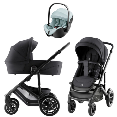 Коляска 3 в 1 Britax Roemer Smile 5Z Style и автокресло Baby-Safe PRO Style Harbor Blue Carbon Black