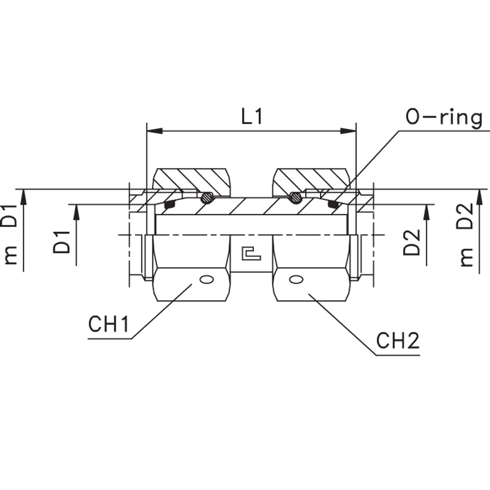 Соединение PNN DL28 36х2 - DL15 22х1.5