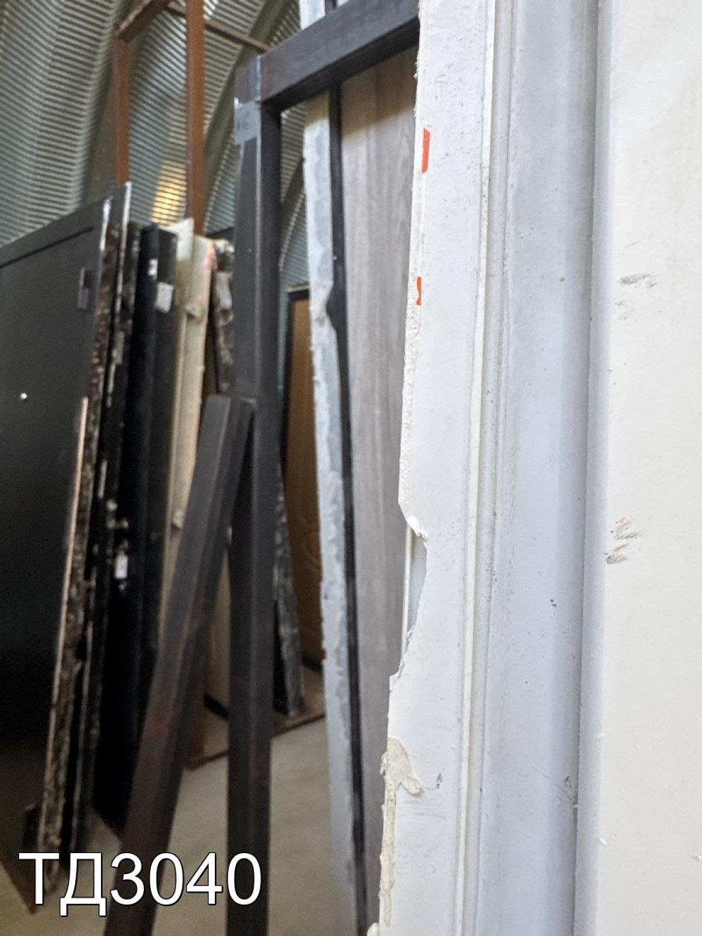 Дверь пластиковая входная Б/У 2040(в) x 910(ш)