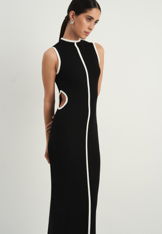 Платье RENEE с боковыми вырезами, чёрный