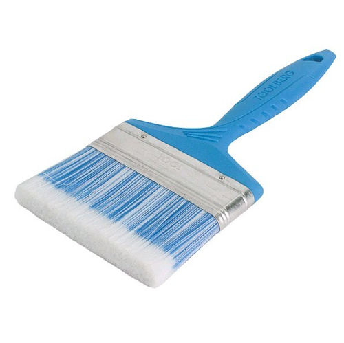 Кисть плоская Лазурит -  СТАНДАРТ 100мм /иск.щетина, Пласт.руч. TOOLBERG (Лакра) 0111426