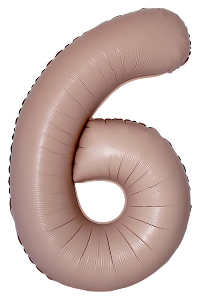 FM (40&#39;&#39;/102 см) Цифра, 6 Slim, Винтажная роза, Матовый, 1 шт. в уп.