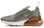 Nike Air Max 270 rear palm air cushion stitching professional sports low-top running shoes women's gray brown