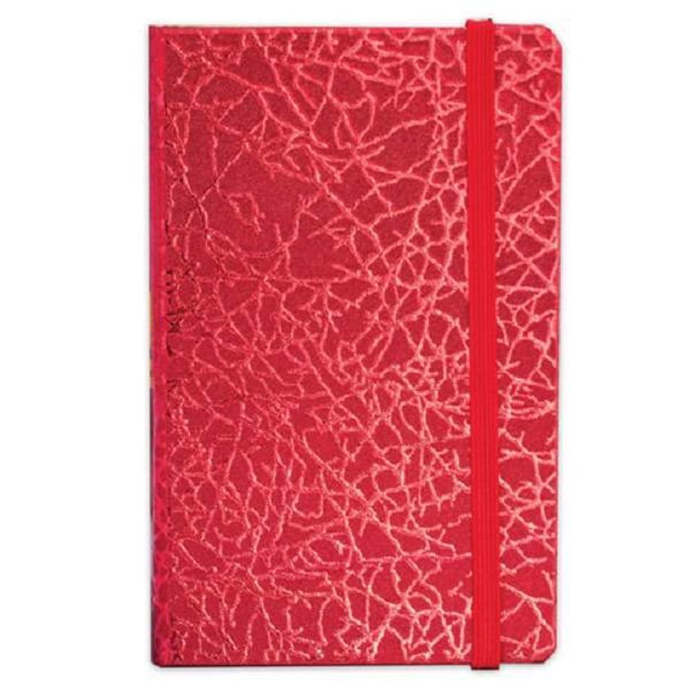 Записная книжка А7, 64л., обл. кожзам, тиснение, Brauberg Irida, красный