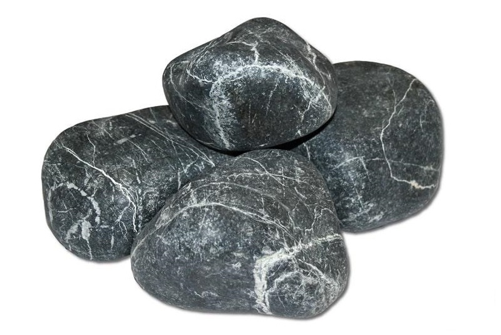 Камни для бани // Серпентинит "Черный принц" шлифованный // 10кг