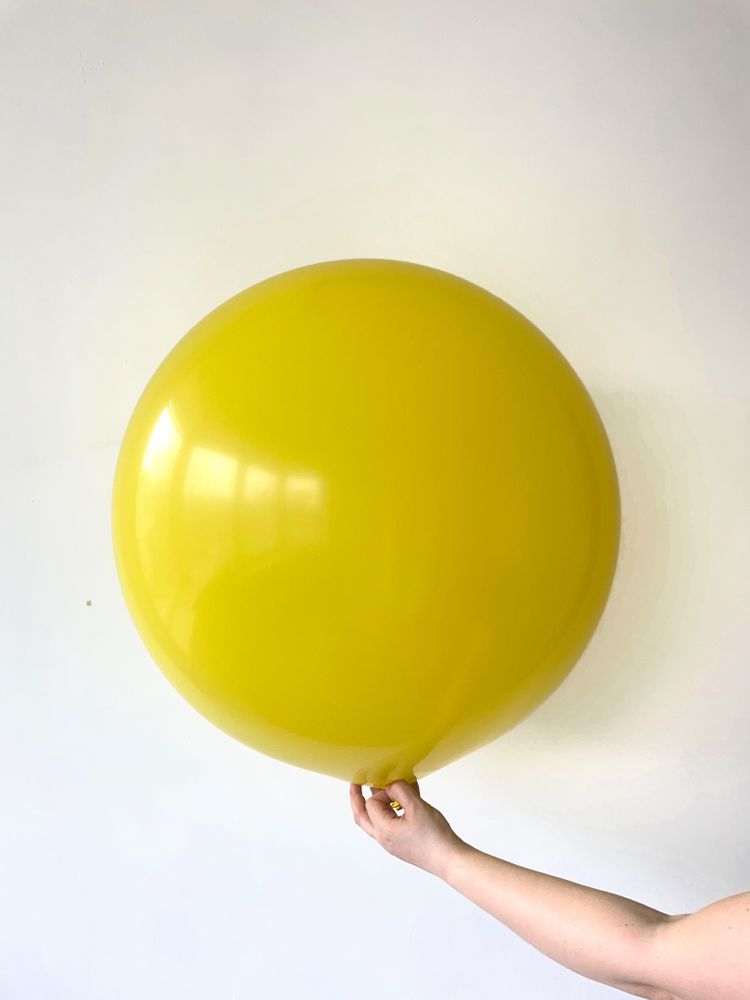 S шар гигант 24"/60 см пастель, желтый Yellow (БГ-90)
