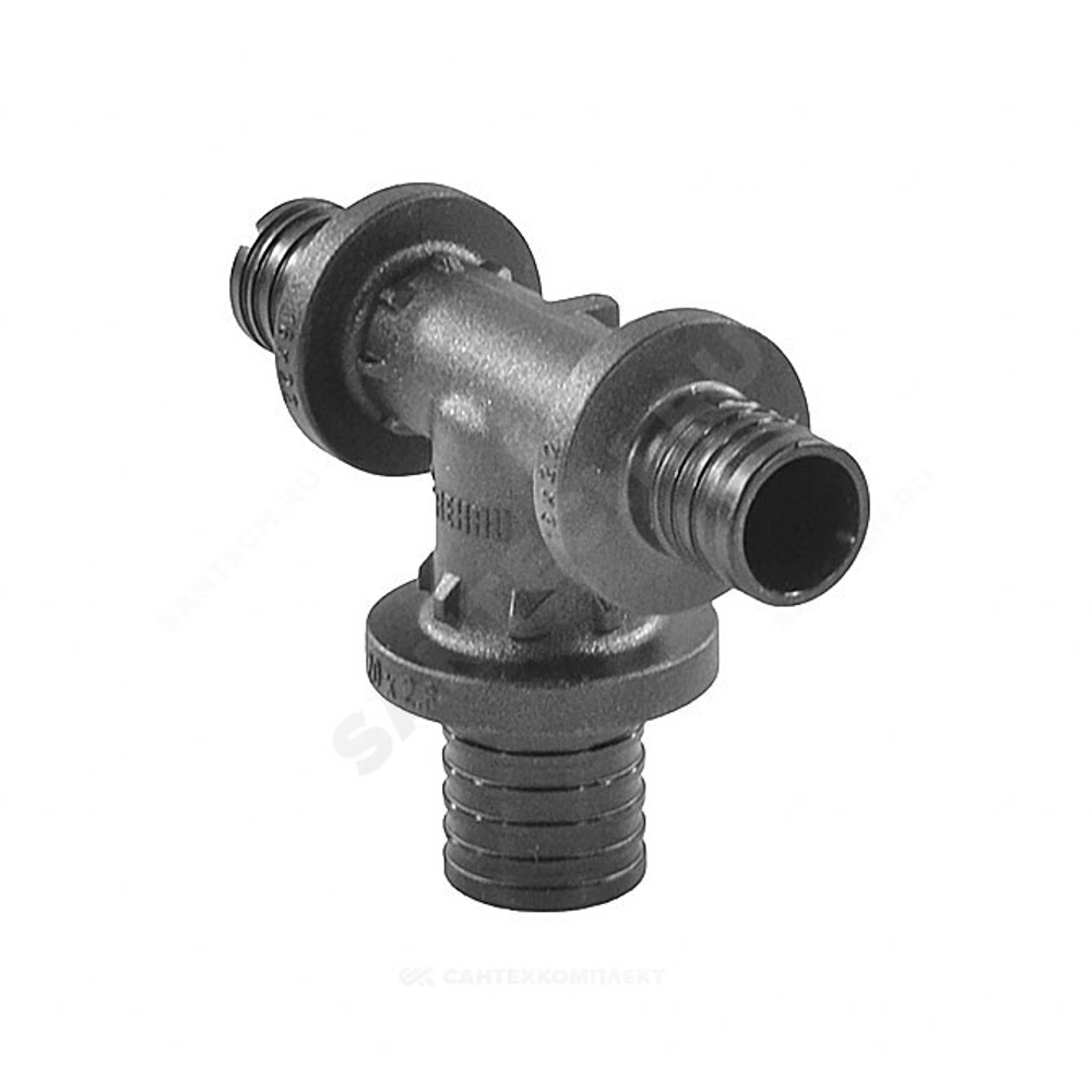 Тройник для PE-X труб аксиальный PPSU Дн 20х25х20 переходной RAUTITAN PX Rehau 11601041001